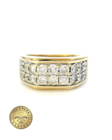 Men's Double Row Diamond Ring